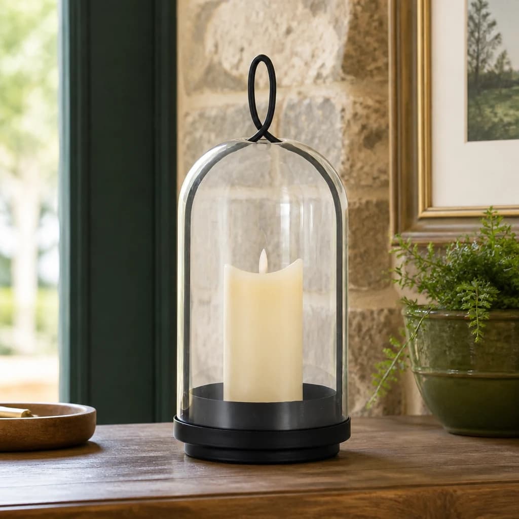 Nysa Large Candle Holder With Glass Cloche - Candles, photo 1 of 5