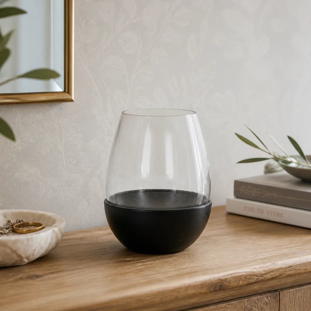 Neris Large Candle Holder With Glass Goblet - Candles, photo 1 of 3