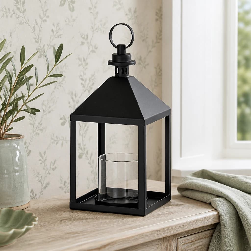 Astra Medium Lantern With Glass Candle Holder - Lanterns, photo 1 of 5