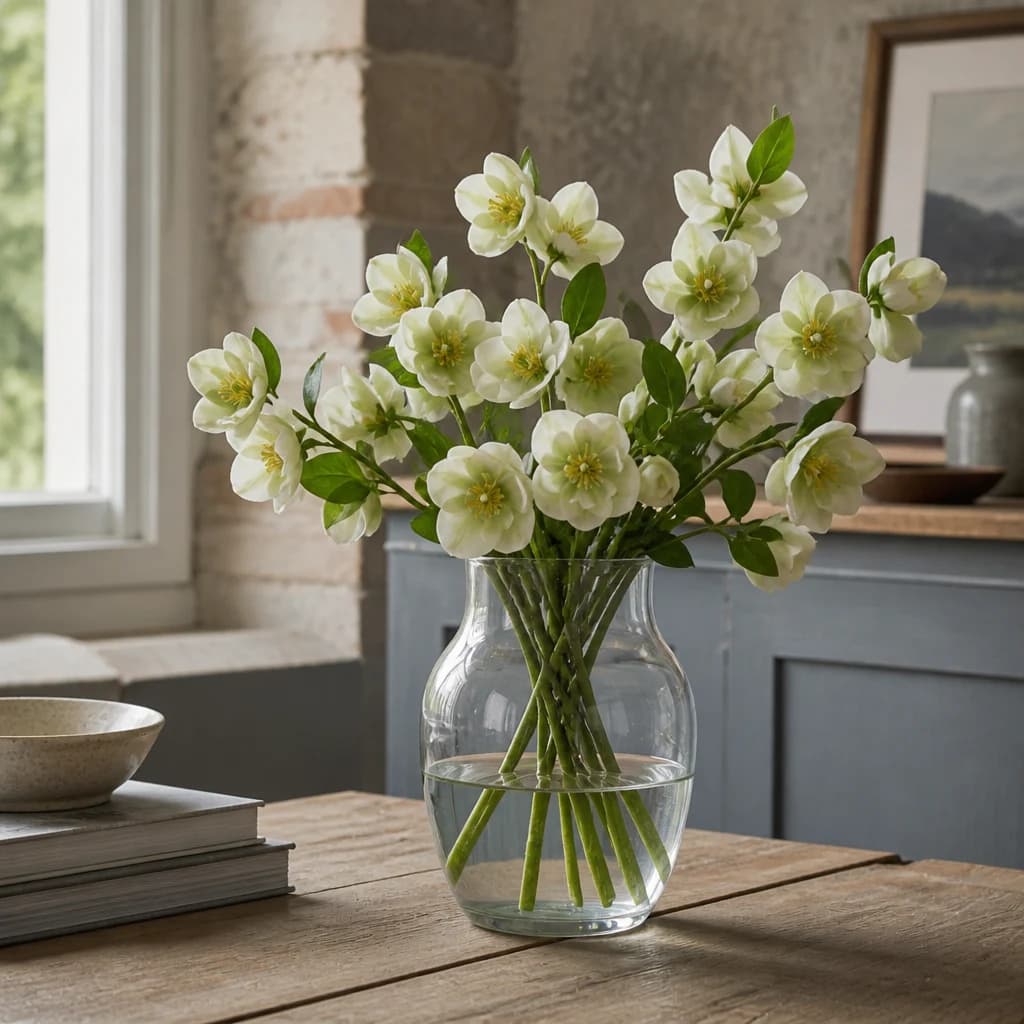White Hellebore Stem — Pack of 5 - Artificial plants & flowers, photo 1 of 4