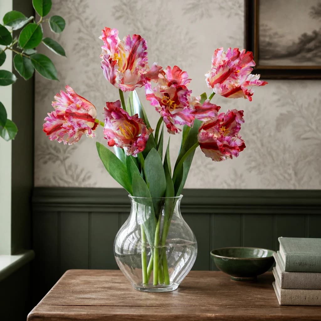Multi Pink Parrot Tulip — Pack of 5 - Artificial plants & flowers, photo 1 of 5
