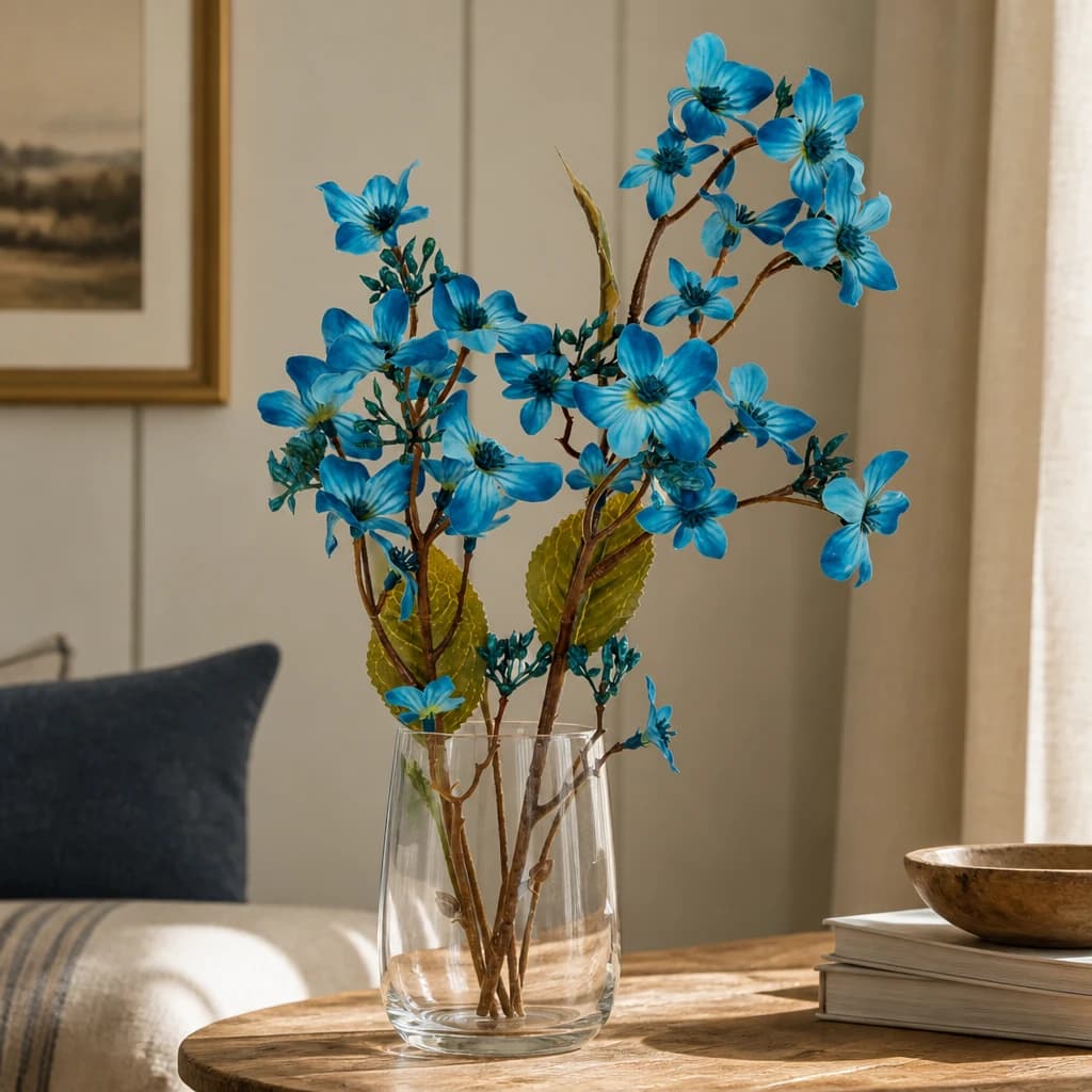 Blue Vernicia Fordii Spray — Pack of 5 - Artificial plants & flowers, photo 1 of 3