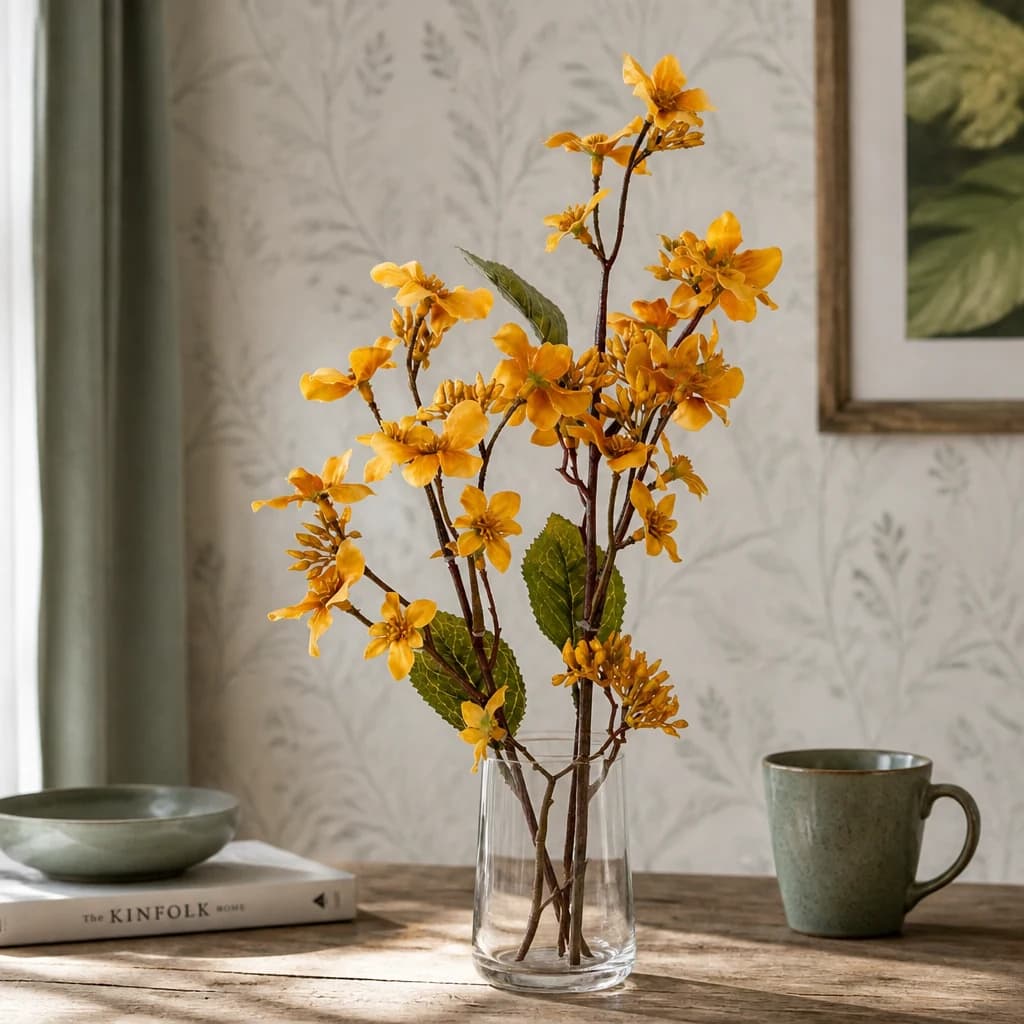 Yellow Vernicia Fordii Spray — Pack of 5 - Artificial plants & flowers, photo 1 of 2