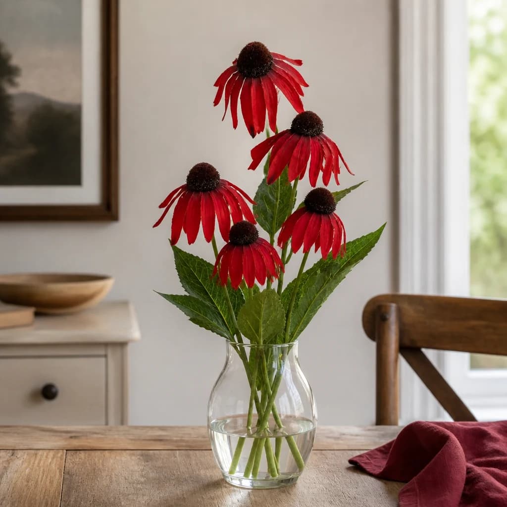 Red Echinacea Spray — Pack of 5 - Artificial plants & flowers, photo 1 of 4