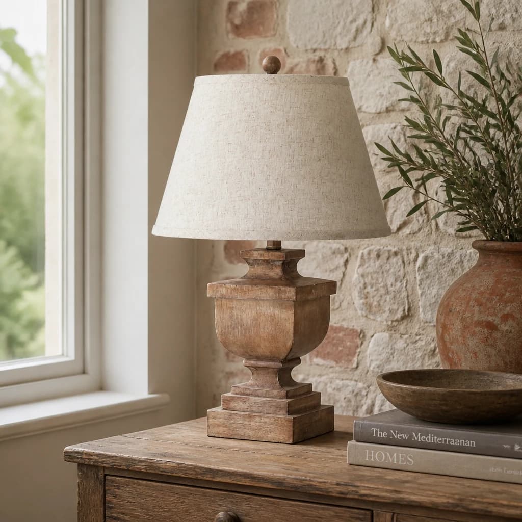 Ravelle Table Lamp With Edged Linen Shade