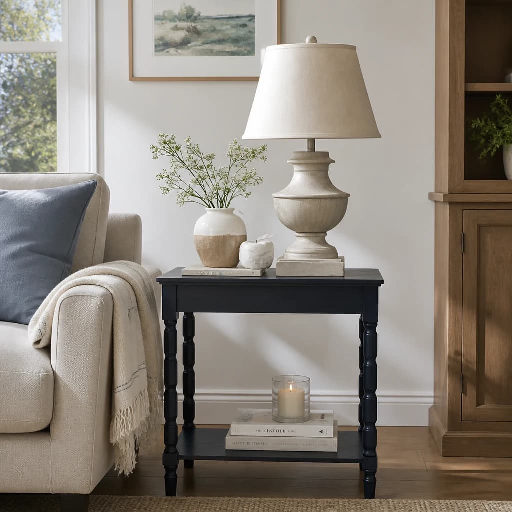 Montara Table Lamp With Linen Shade - Table lamps, photo 1 of 5