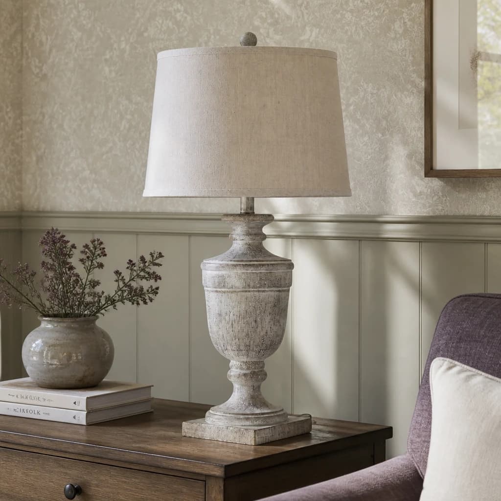Ossia Table Lamp With Linen Shade - Table lamps, photo 1 of 5