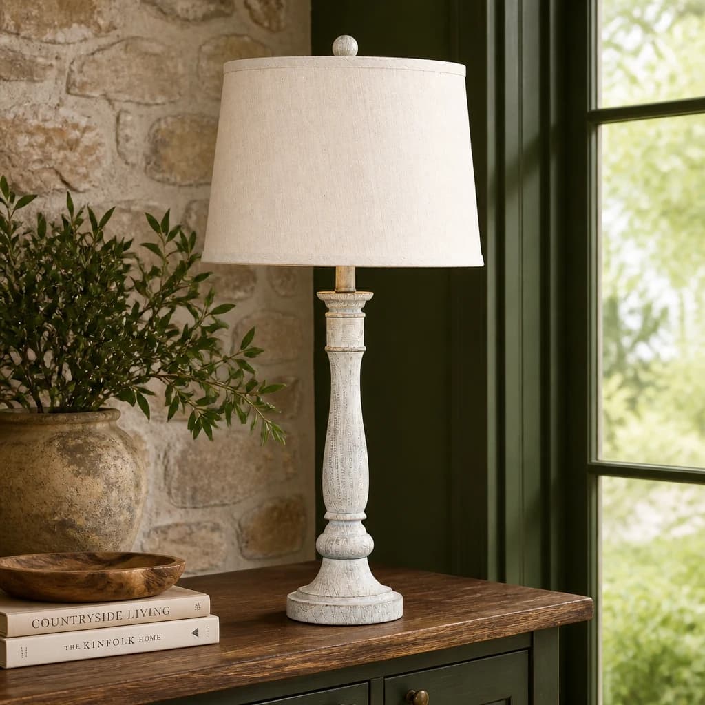 StellaTable Lamp With Linen Shade