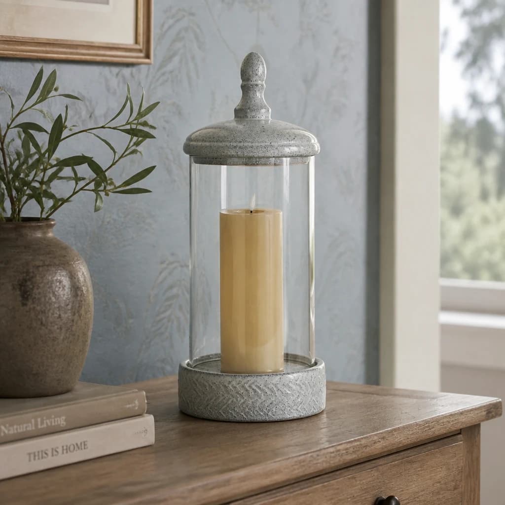 Sona Large Hurricane Lantern With Lid - Lanterns, photo 1 of 6