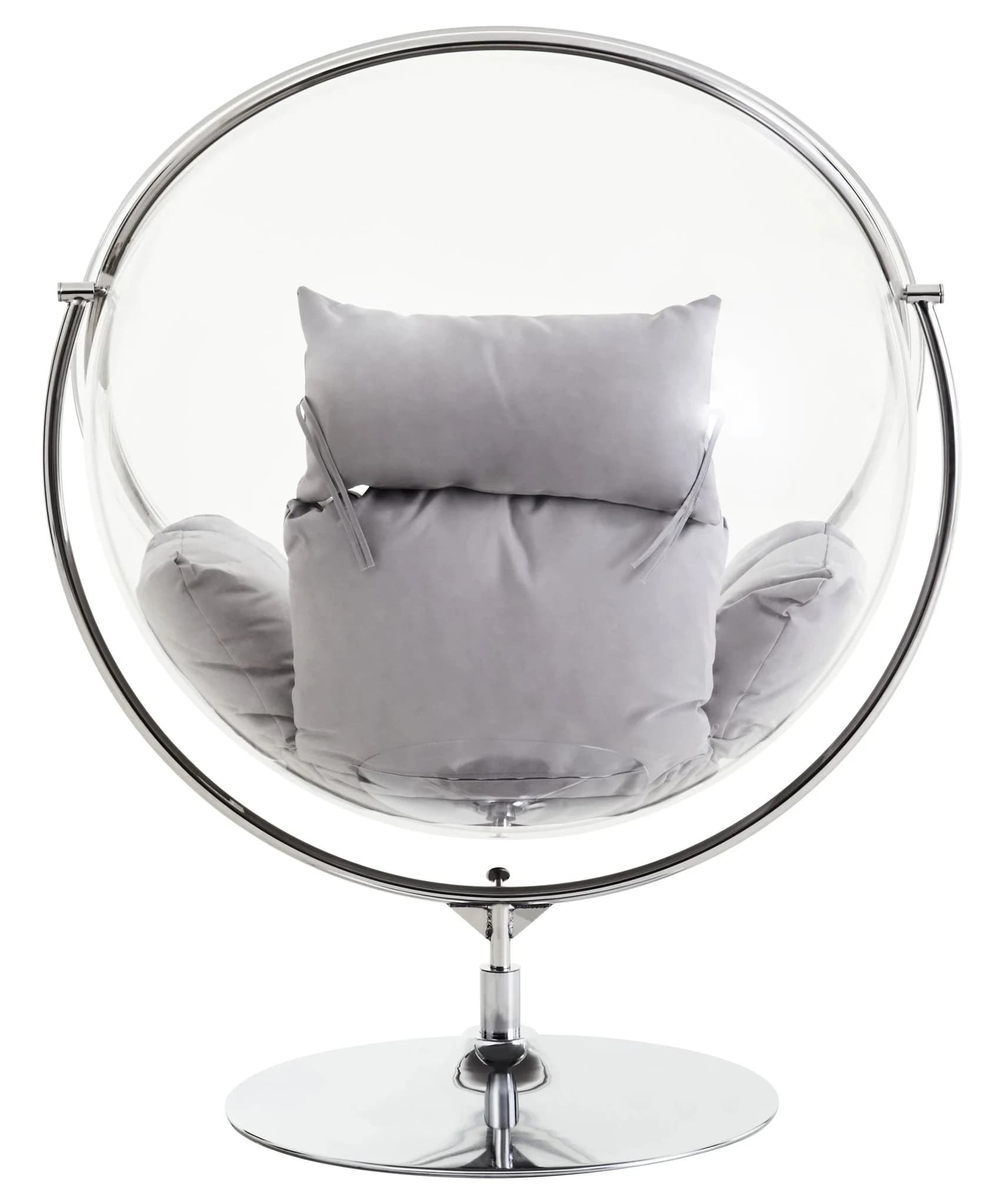 Goa Clear Swing Chair With Grey Cushions - Seating, photo 8 of 8