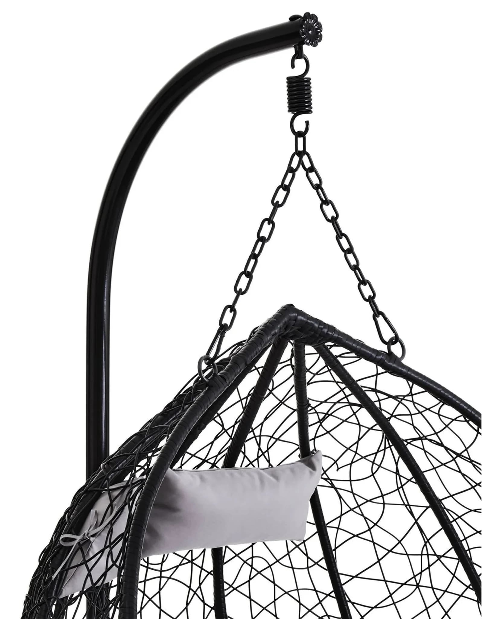 Goa Black Rattan Effect Double Hanging Chair - Seating, photo 8 of 8