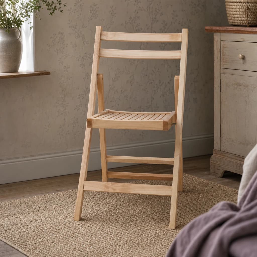 Beauport Natural Finish Folding Chair - Seating, photo 1 of 8