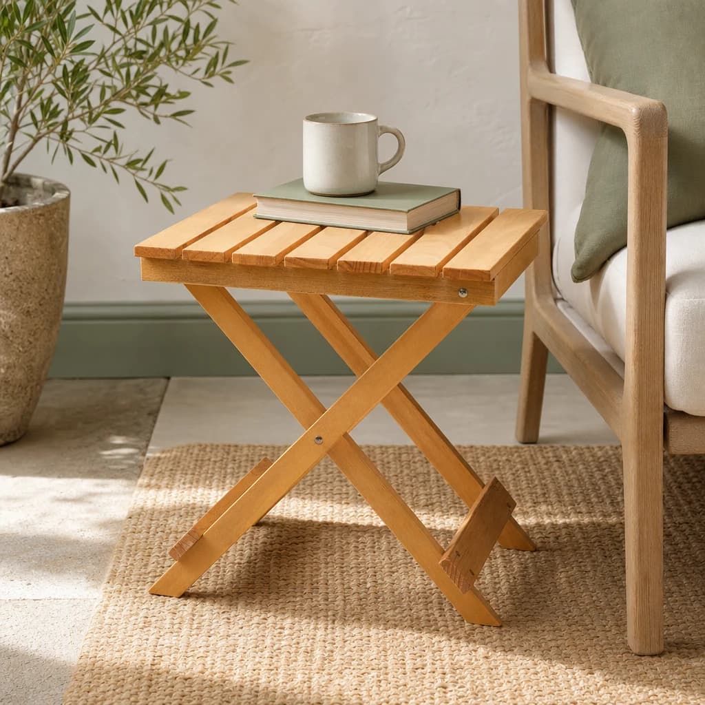 Beauport Natural Finish Folding Table - Tables, photo 1 of 8
