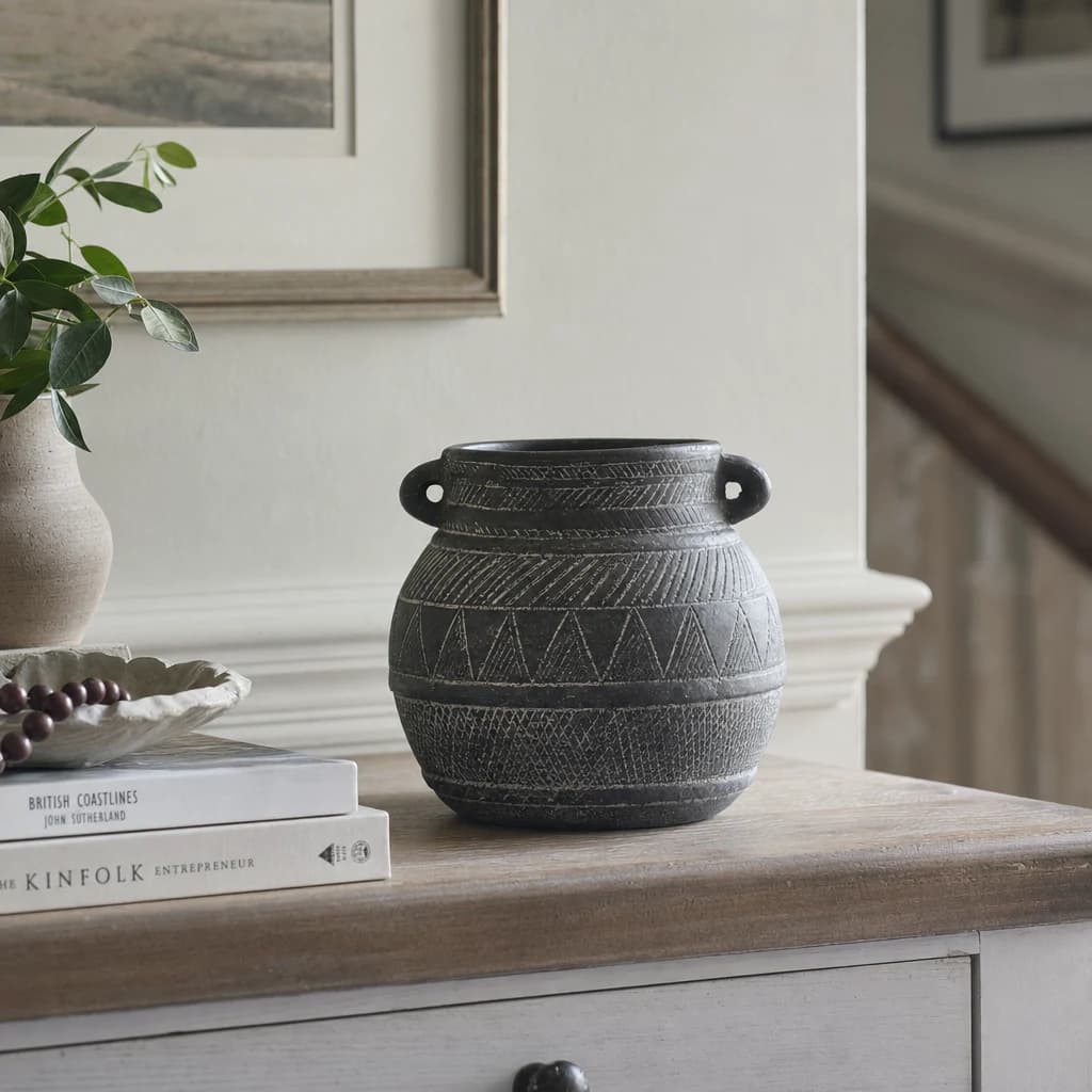 Etched Collection Pot With Handle - Tables, photo 1 of 5