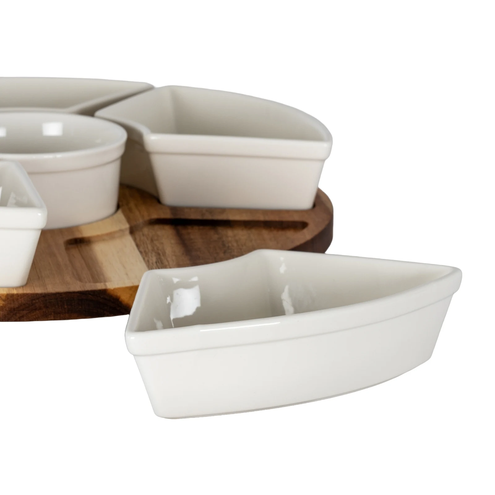 Acacia Lazy Susan including Ceramic Serving Bowls - Tables, photo 5 of 6