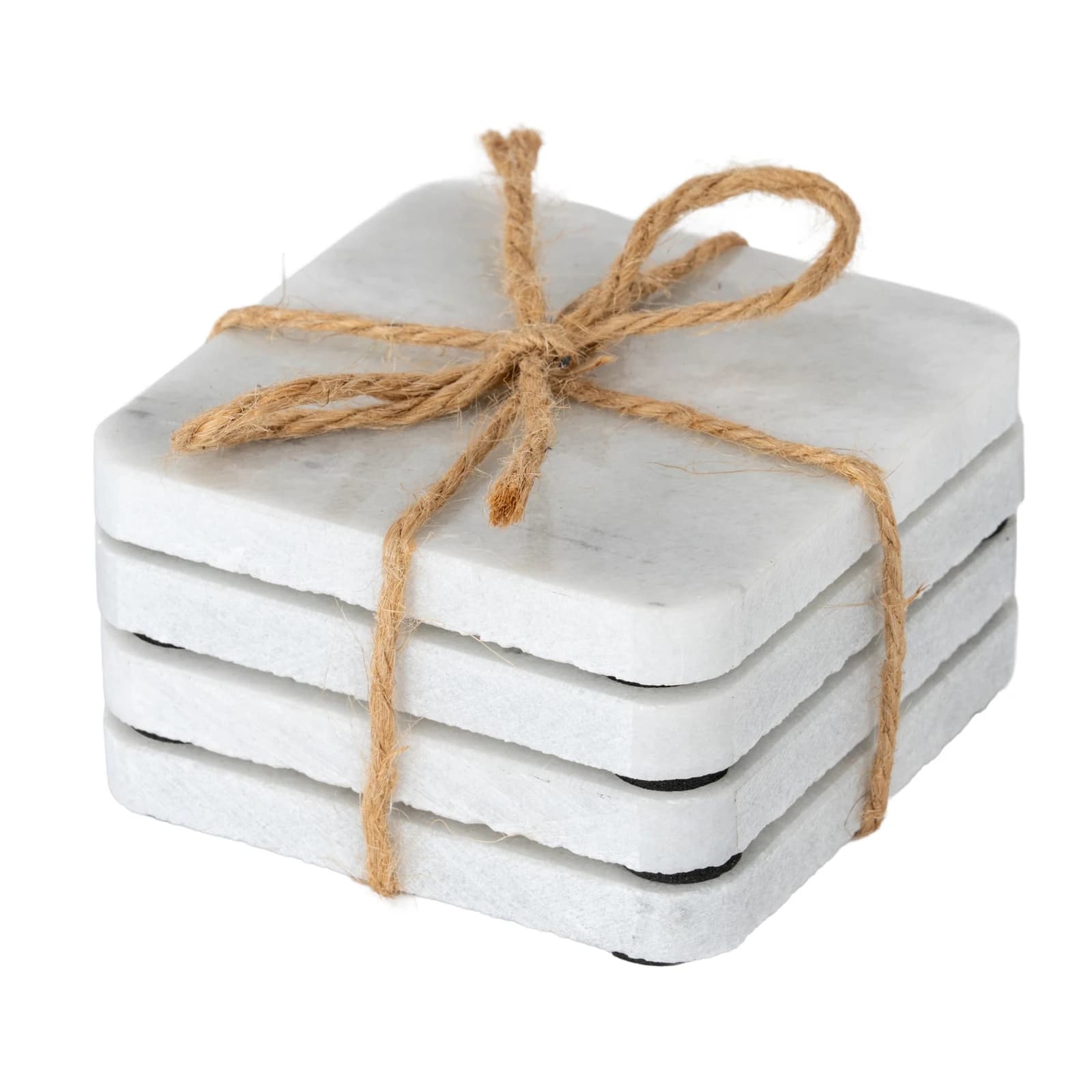 Set of Four Square Marble Coasters - Trays & baskets, photo 2 of 3