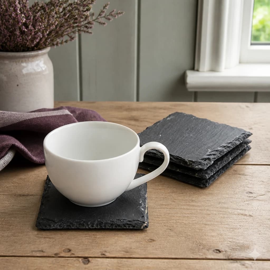 Set of Four Square Slate Coasters - Trays & baskets, photo 1 of 3