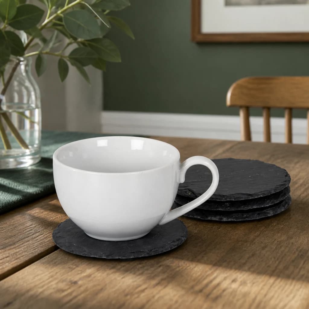 Set of Four Round Slate Coasters - Trays & baskets, photo 1 of 3