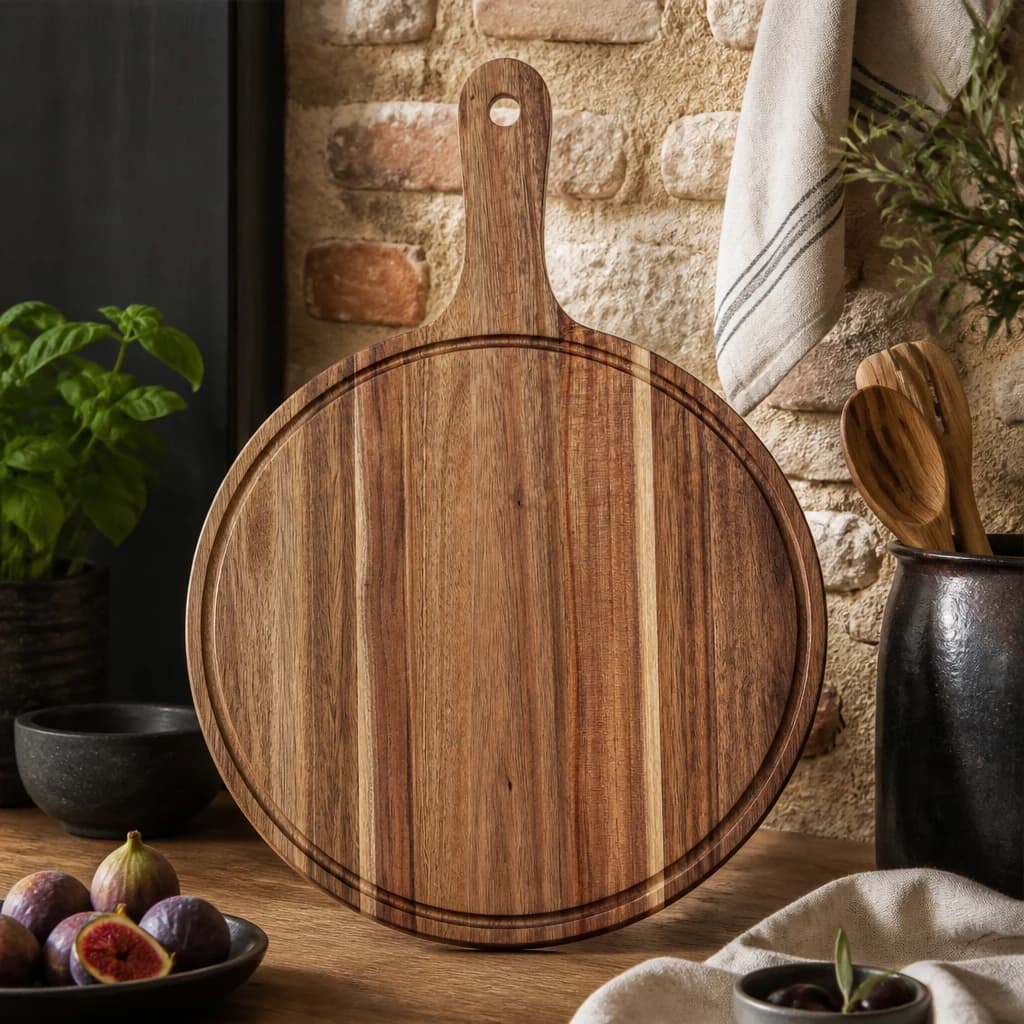 Round Acacia Serving Board - Trays & baskets, photo 1 of 4
