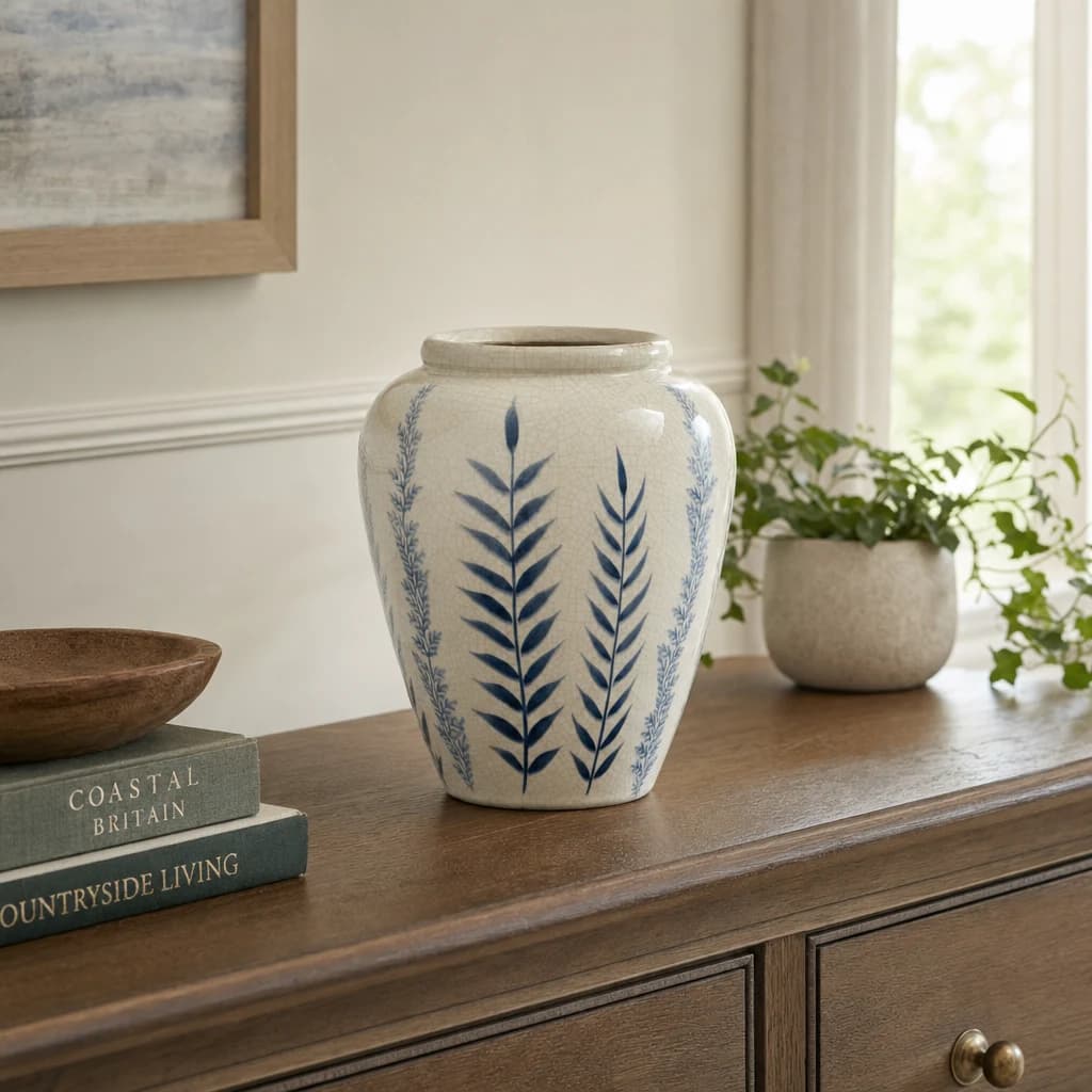 Small Blue Flora Olpe Vase - Vases, photo 1 of 5