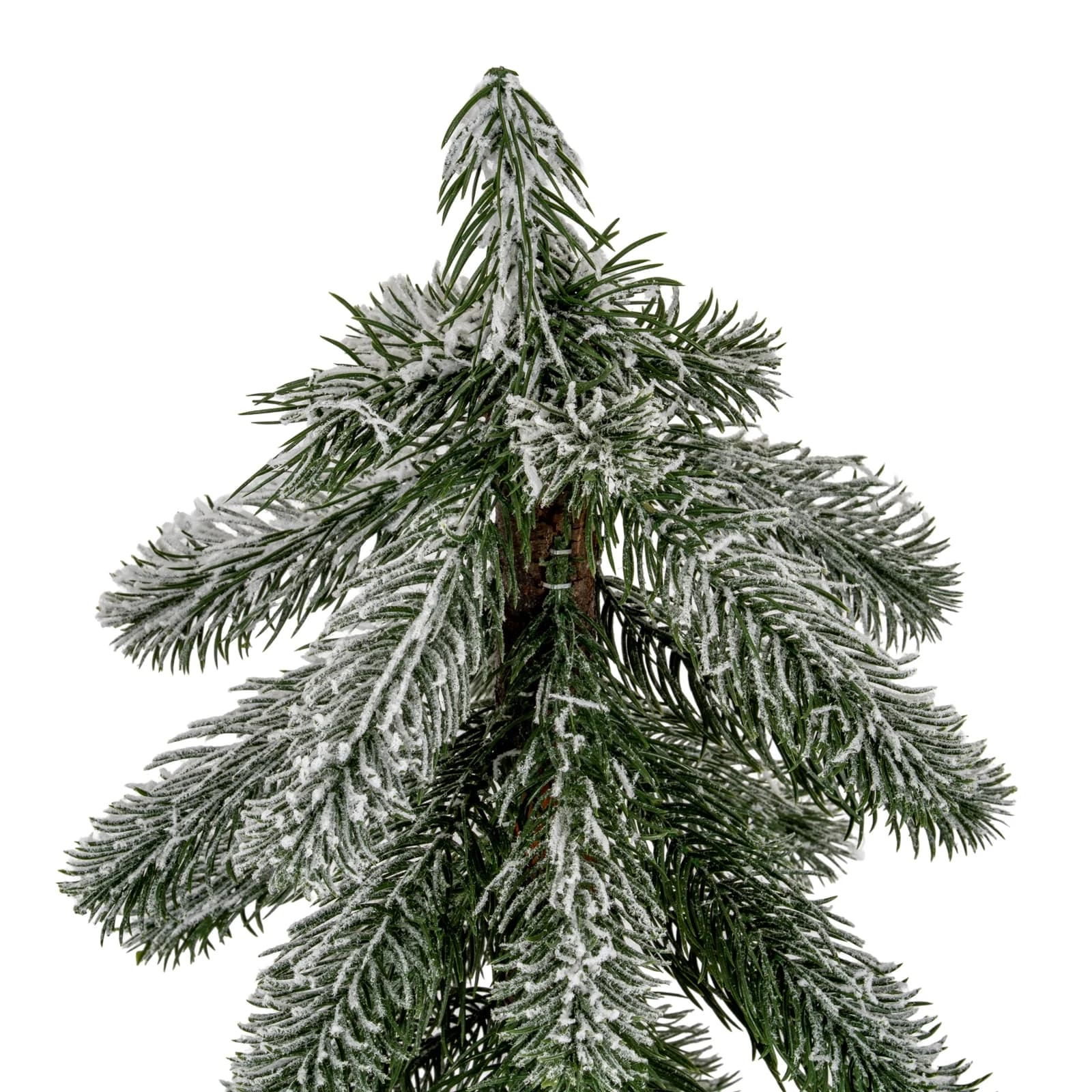 Small Snowy Pine Tree On Wooden Stand - Artificial plants & flowers, photo 2 of 3