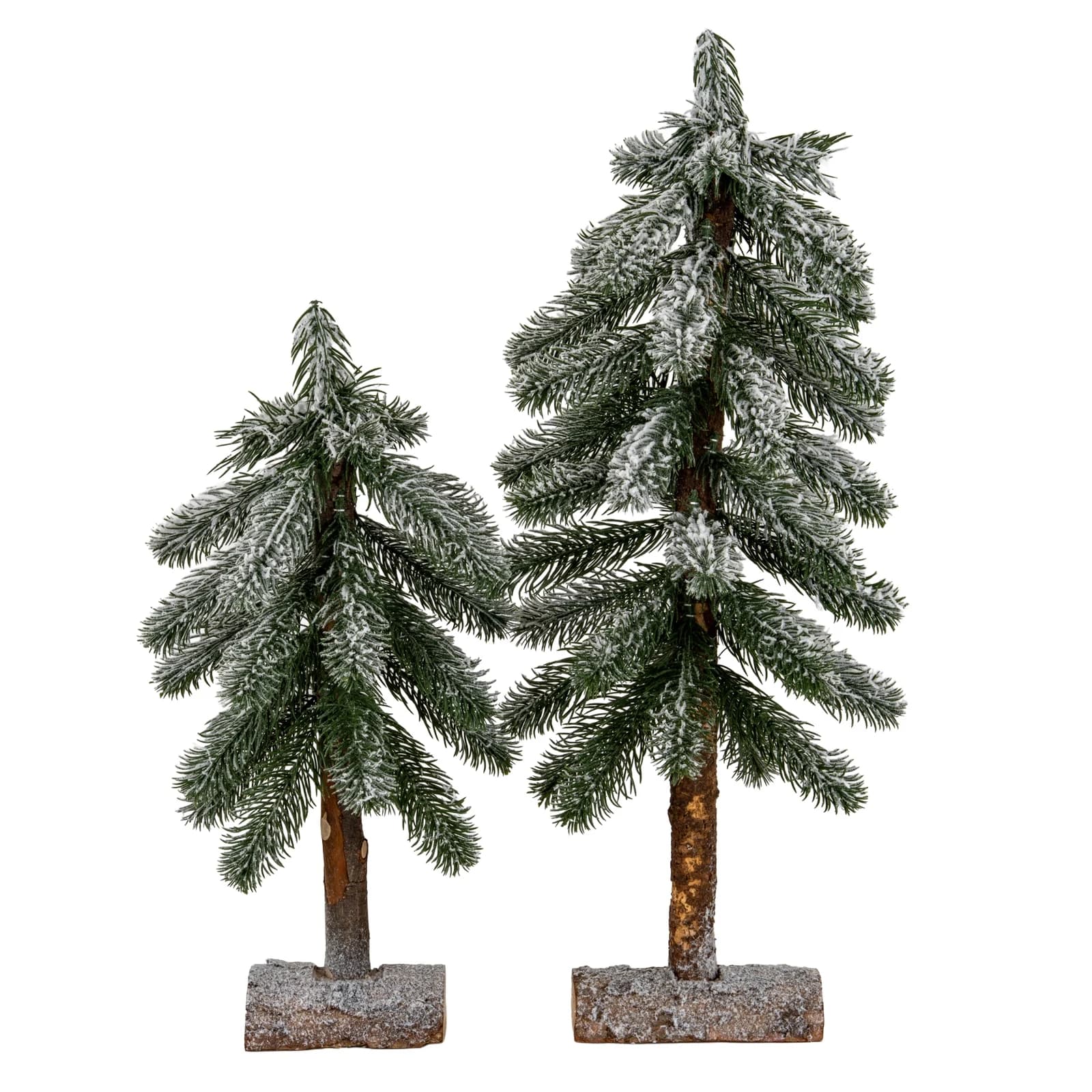 Small Snowy Pine Tree On Wooden Stand - Artificial plants & flowers, photo 3 of 3
