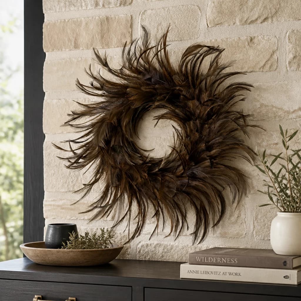 Fawn Feather Candle Wreath - Candles, photo 1 of 3