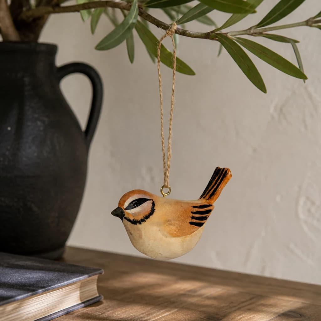 Wooden Tawny Bird Decoration - Decorative, photo 1 of 2