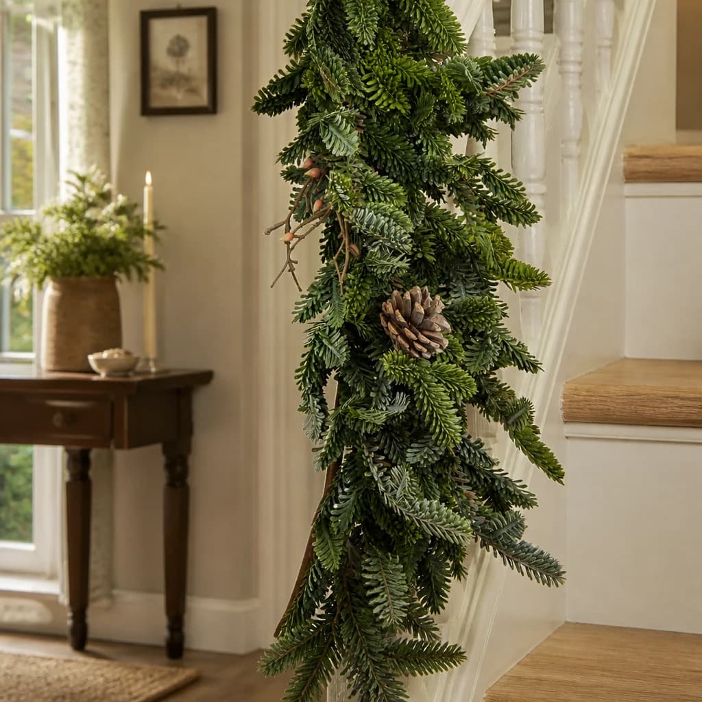 Woodland Pine Garland With Pinecones - Artificial plants & flowers, photo 1 of 4