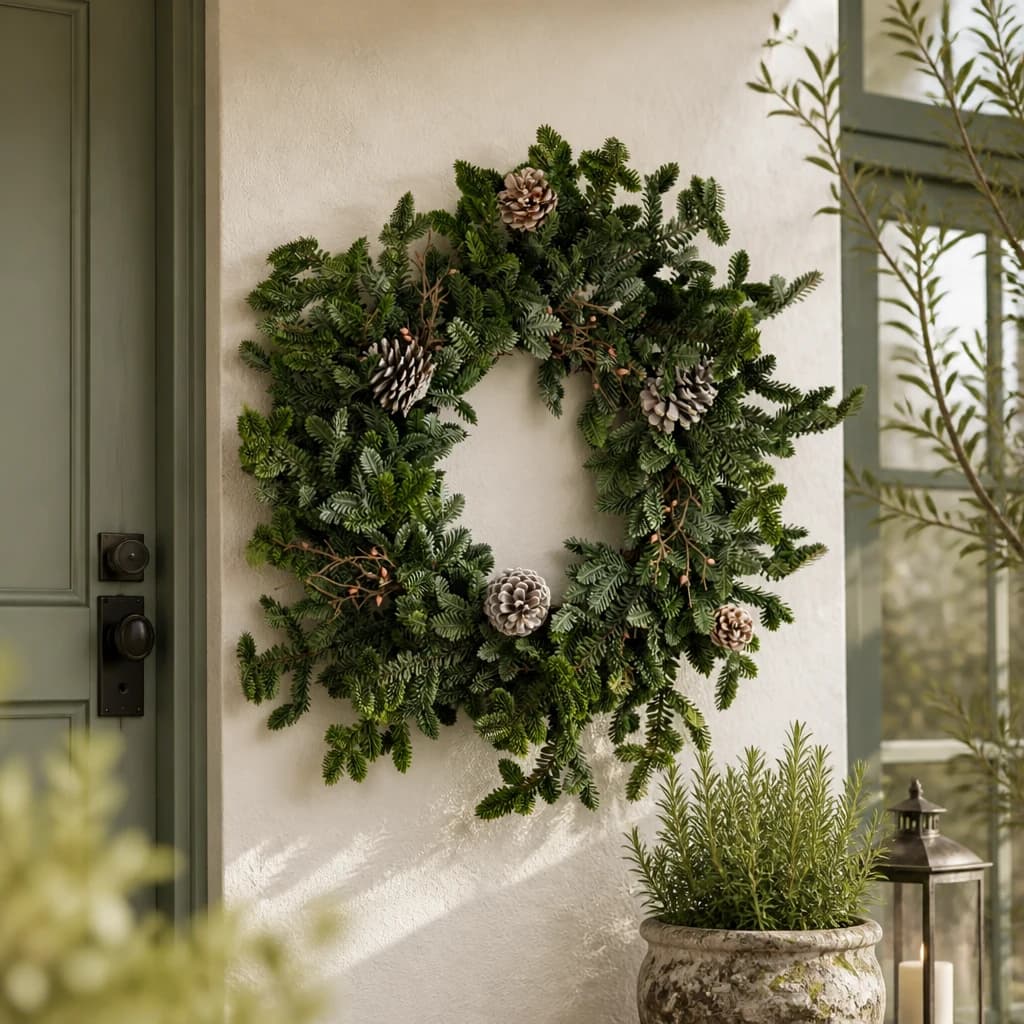 Woodland Pine Wreath With Pinecones