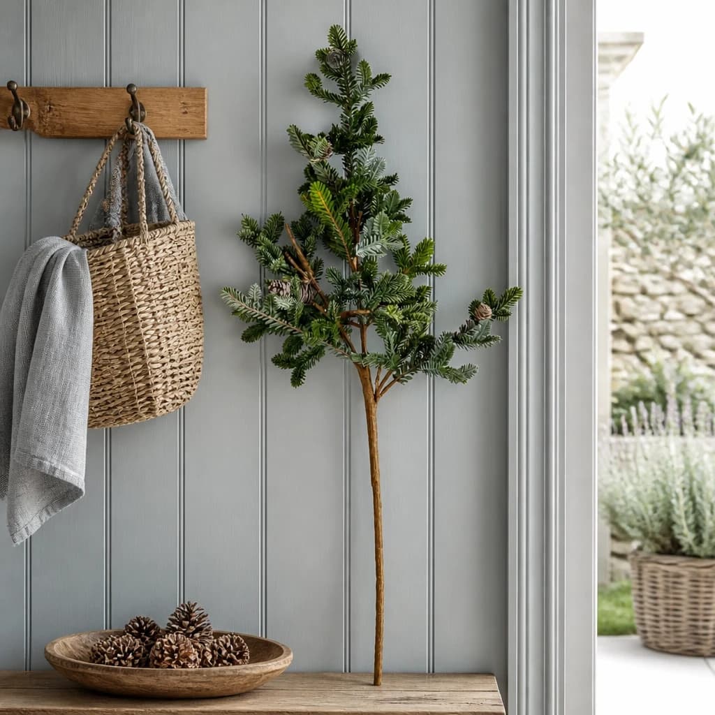 Woodland Pine Teardrop Swag With Pinecones - Artificial plants & flowers, photo 1 of 3
