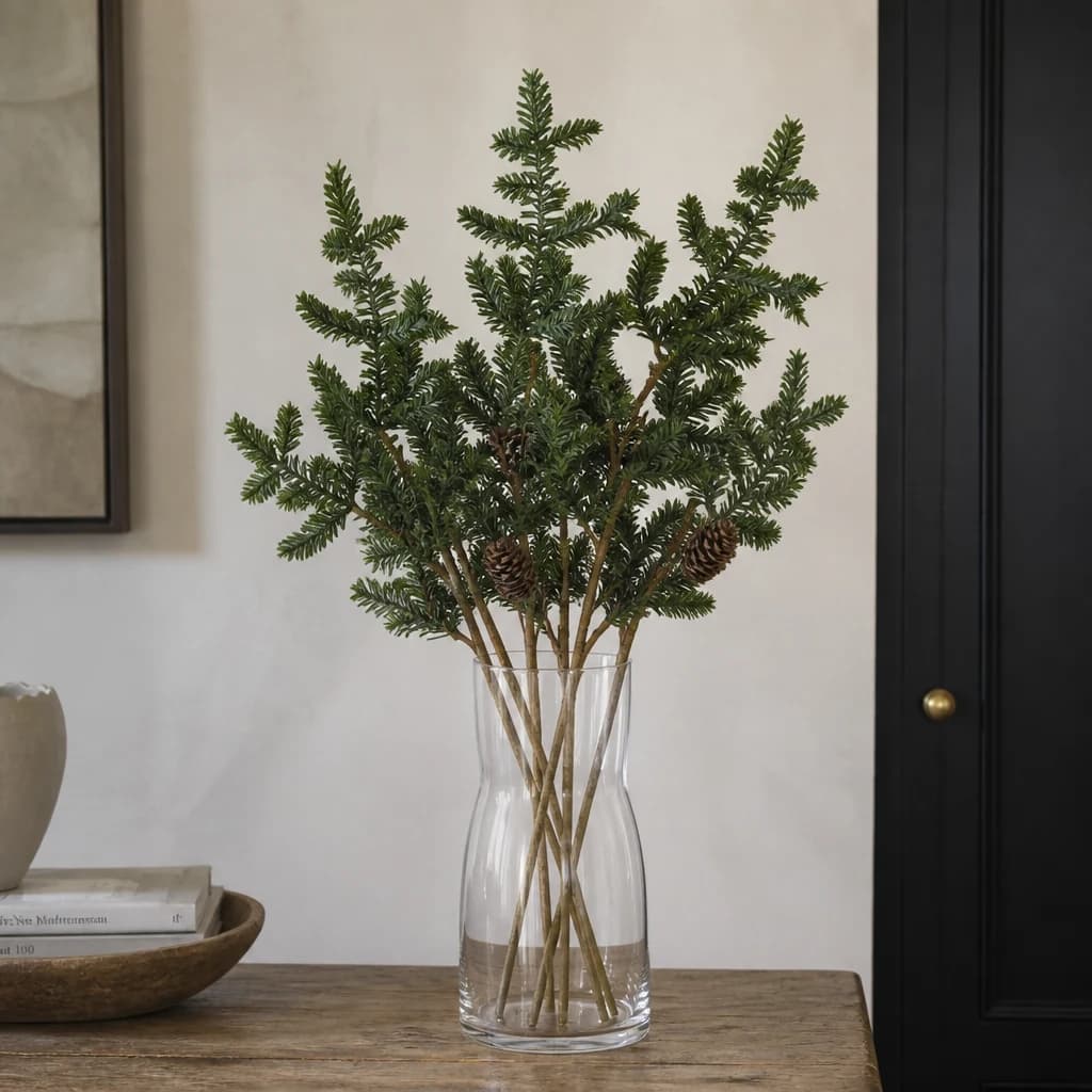 Woodland Pine Tall Stem With Pinecones — Pack of 5 - Artificial plants & flowers, photo 1 of 3