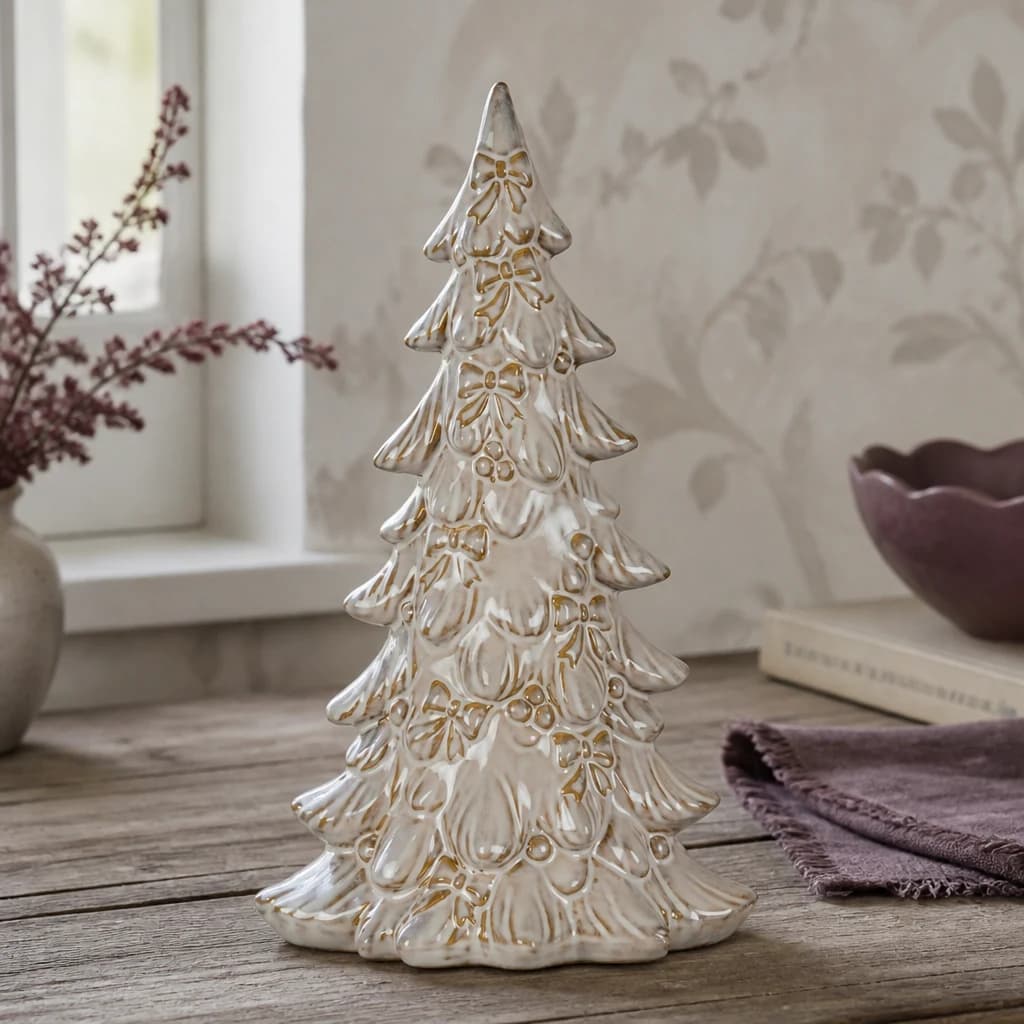 Alora Ceramic Small Tree With Bows - Decorative, photo 1 of 3