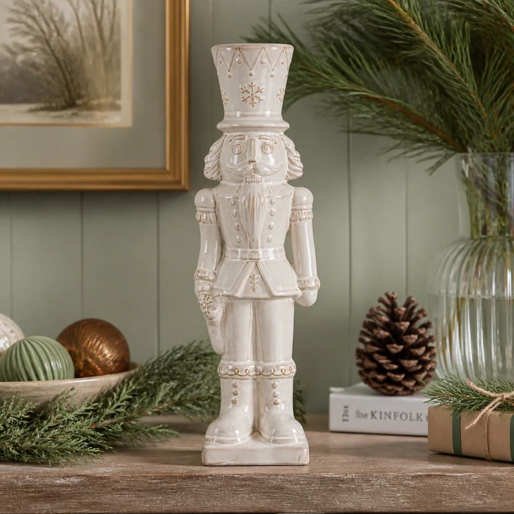 Alora Ceramic Nutcracker With Stocking - Decorative, photo 1 of 4
