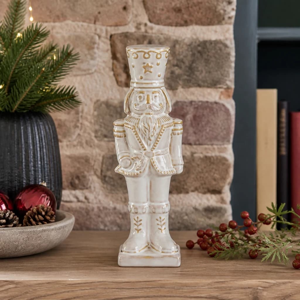 Alora Ceramic Nutcracker With Candy Cane - Decorative, photo 1 of 4