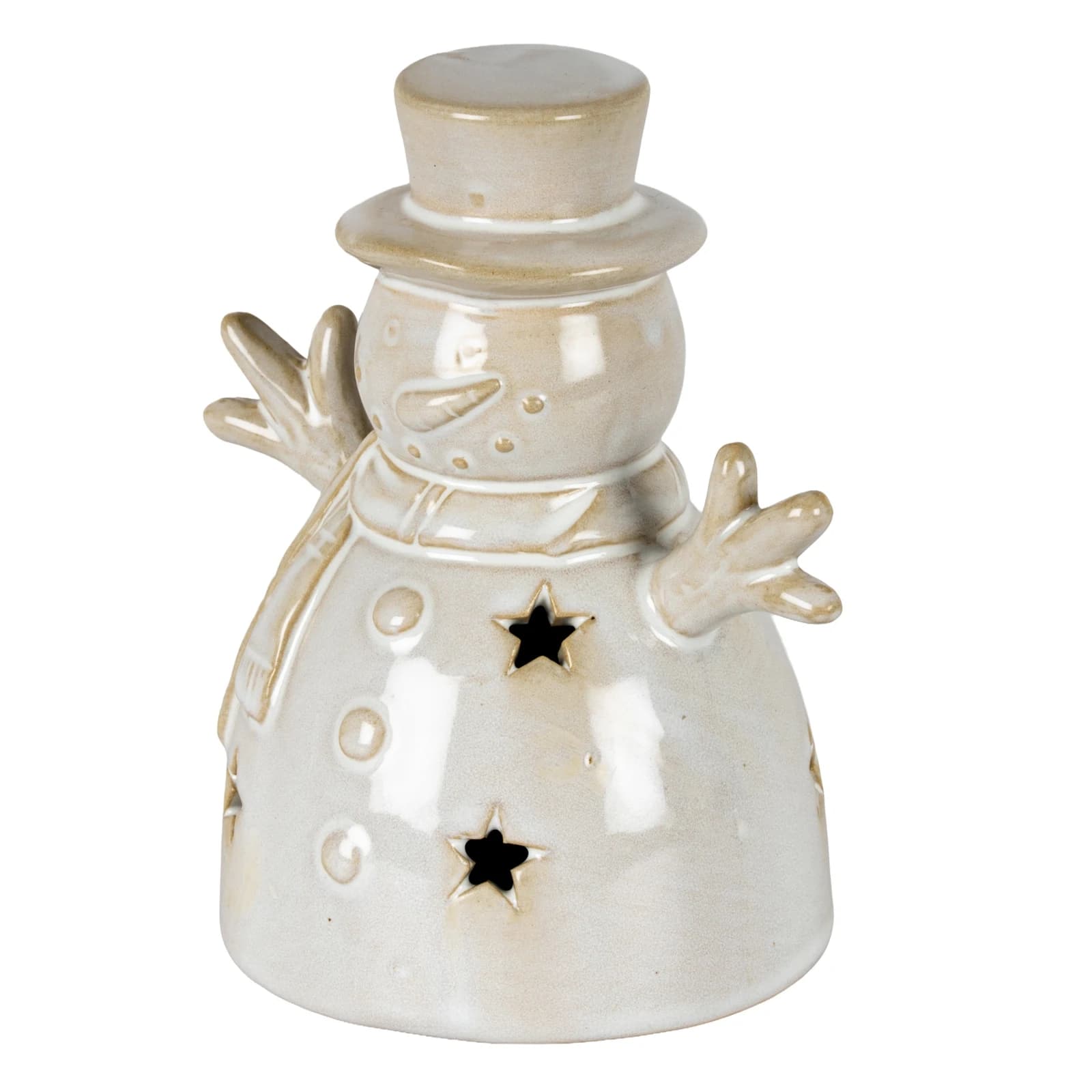 Alora Ceramic Small Snowman With LED Light - Bookcases & shelving, photo 2 of 5