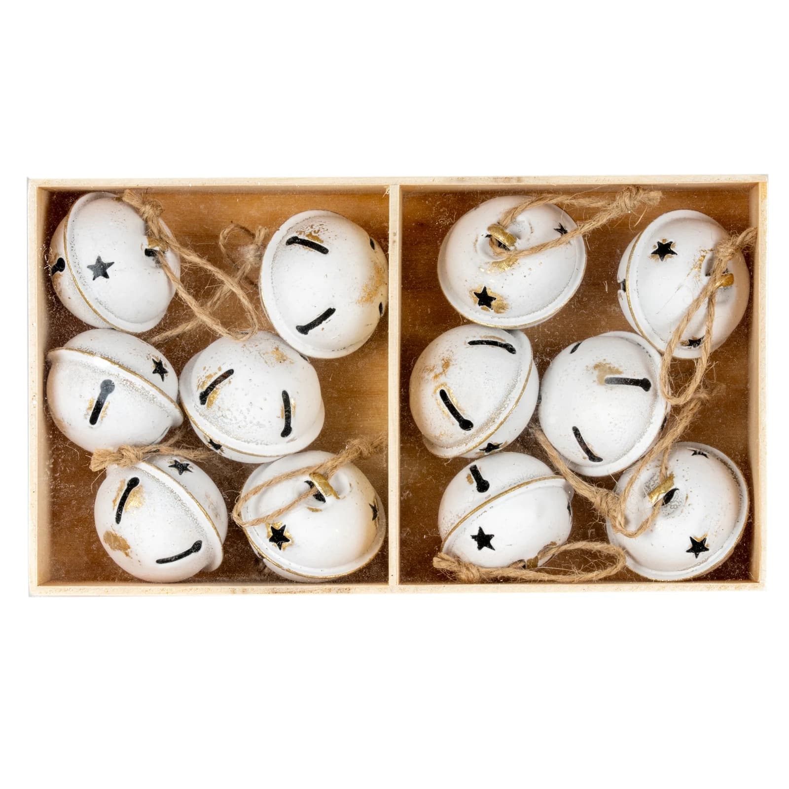 Twelve Metal Nordic Bells in Wooden Box - Decorative, photo 3 of 4