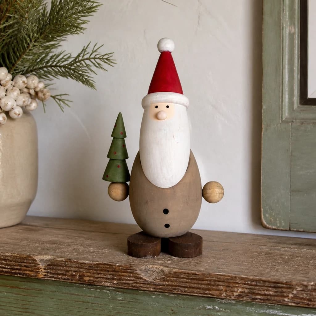 Wooden Santa with Tree - Console tables, photo 1 of 4