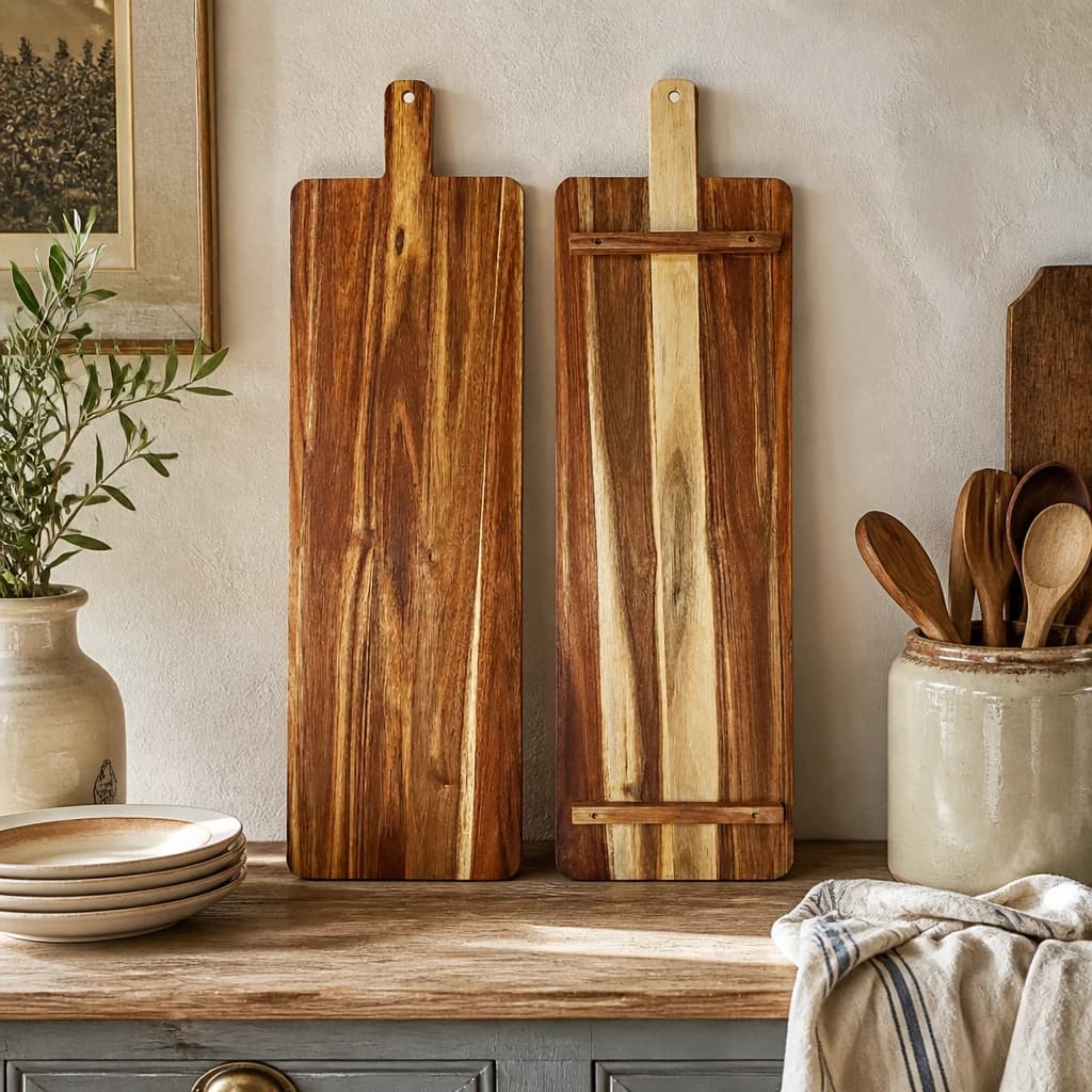 Large Raised Acacia Serving Board