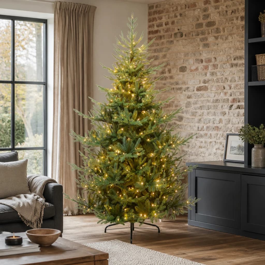 Green Spruce 7Ft Pre Lit 500 Led Christmas Tree - Artificial plants & flowers, photo 1 of 2