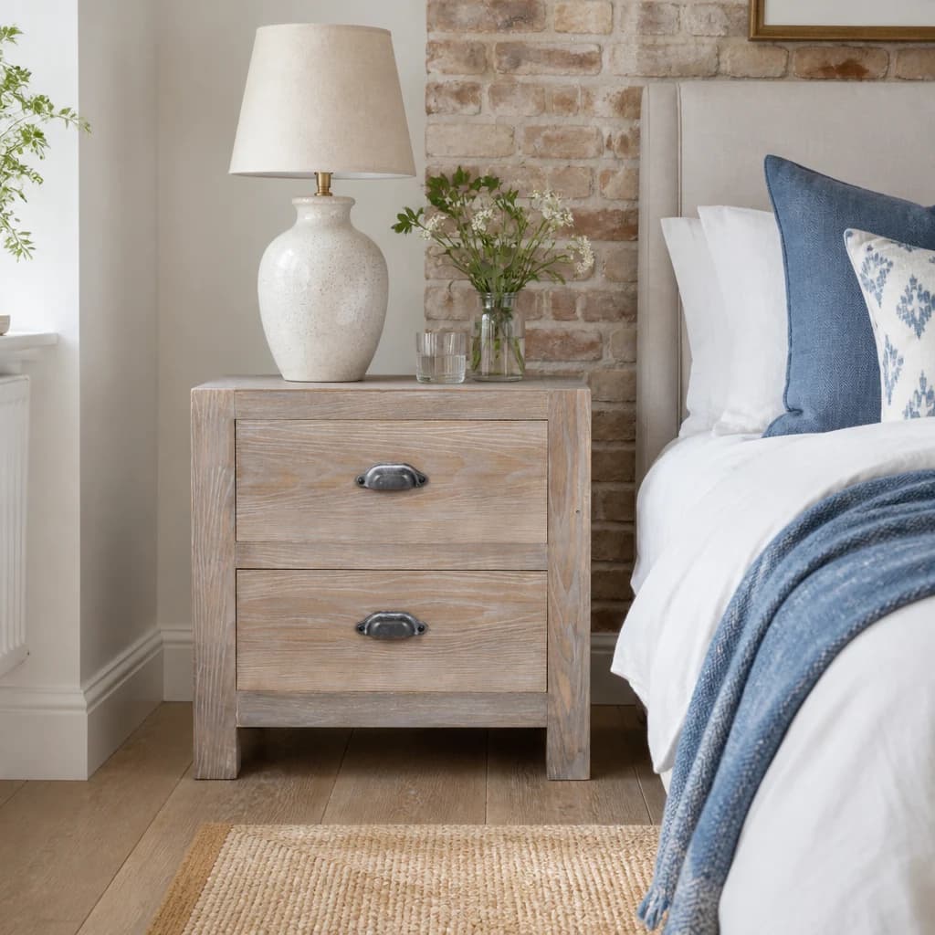 Haldon Collection 2 Drawer Bedside Table - Bedside tables, photo 1 of 6