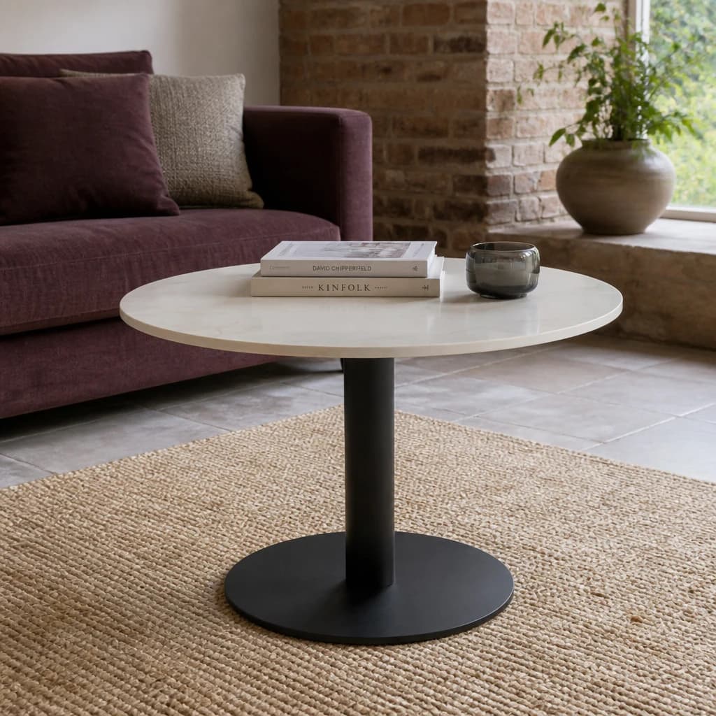 Romanby Stone Round Coffee Table - Coffee tables, photo 1 of 4