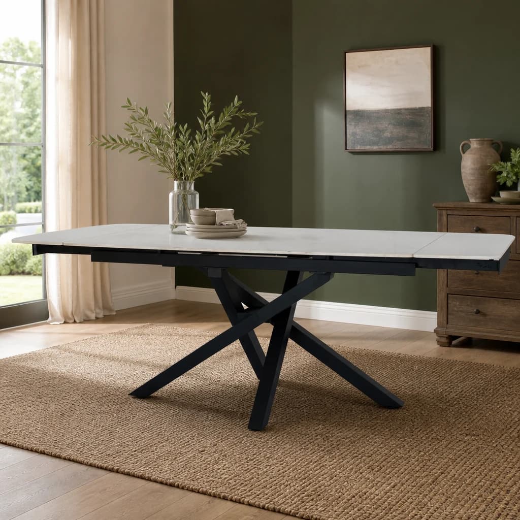 Romanby Stone Extending Dining Table