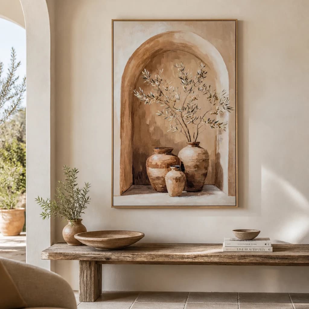 Assisi Handpainted Canvas in Frame
