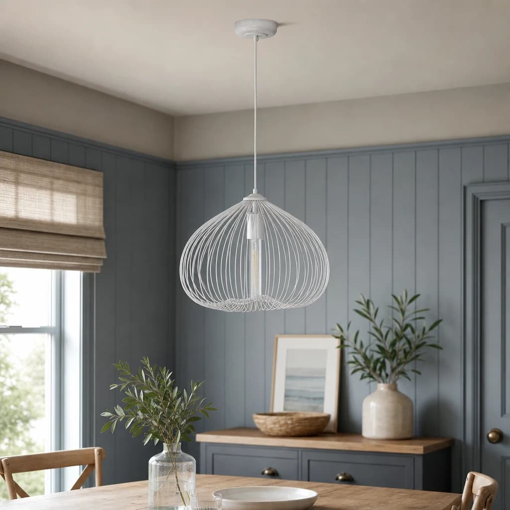 Lavis 1 Bulb Silver Finish Pendant Light