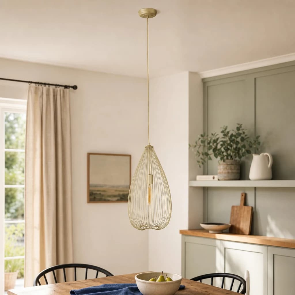 Lavis Gold Iron Pendant Light
