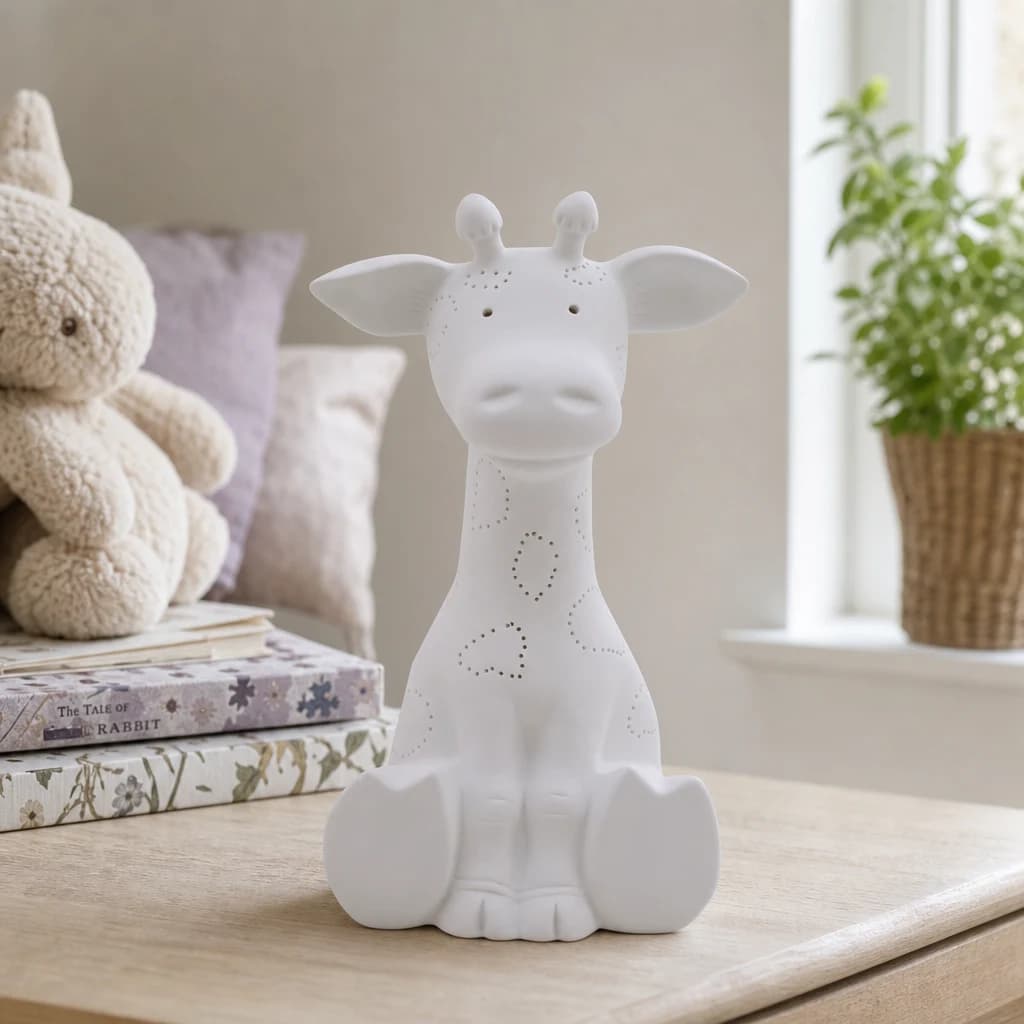 Ola Kids Giraffe Ceramic Night Light - Decorative, photo 1 of 8