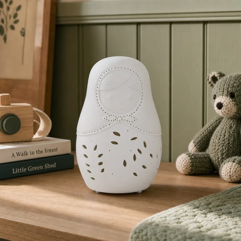 Ola Kids Russian Doll Ceramic Night Light - Decorative, photo 1 of 6