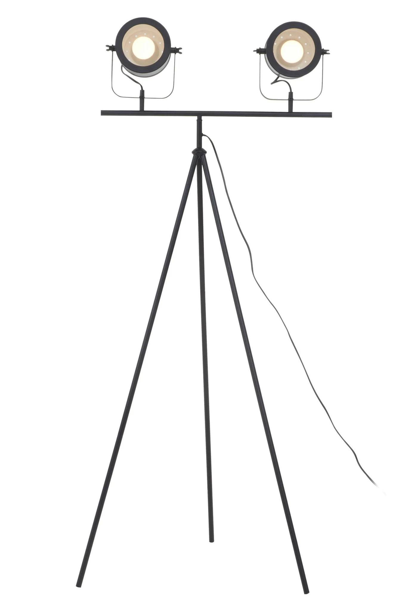 Stockholm Two Spotlight Matte Black Tripod Floor Lamp - Floor lamps, photo 8 of 8