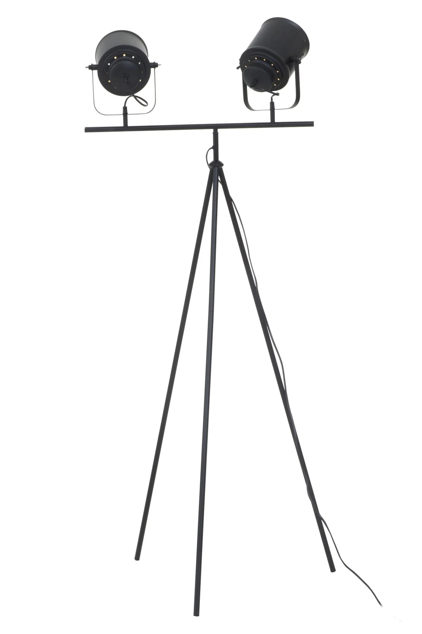 Stockholm Two Spotlight Matte Black Tripod Floor Lamp - Floor lamps, photo 4 of 8